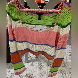 Forever 21 Multicolor Striped Knit Sweater